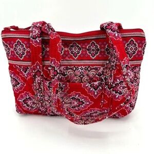 Vera Bradley Women’s Frankly Red Scarlet Multi Pocket Shoulder Bag